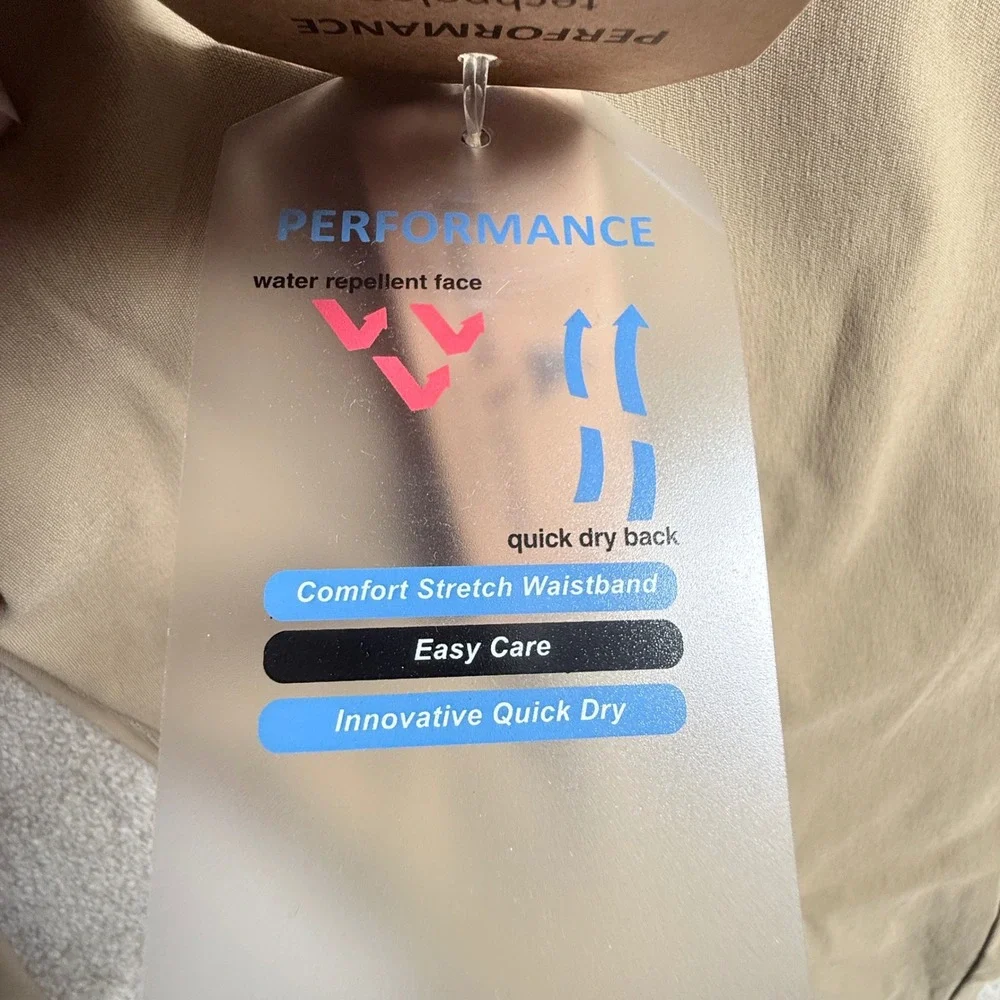 Tailor Vintage Performance Pants Mens 30x30 Khaki NEW Canaan Slim Fit Stretch